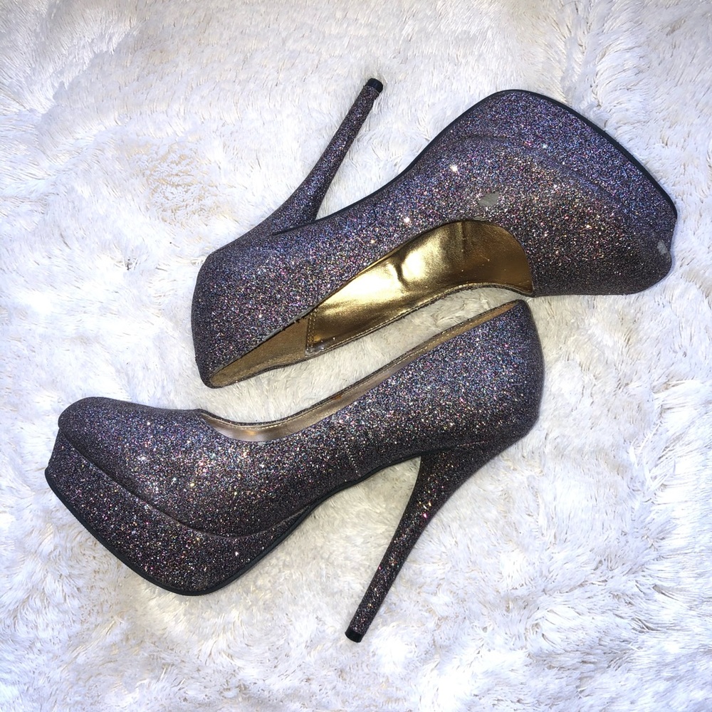 Charlotte Russe glitter heels